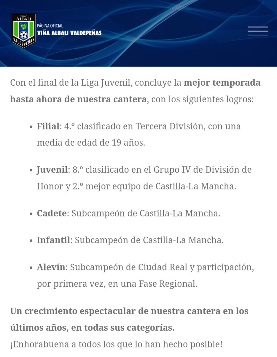 Concluye una temporada histórica para nuestra cantera 👏👏 

➡️ fsvaldepenas.com/noticia/resume…