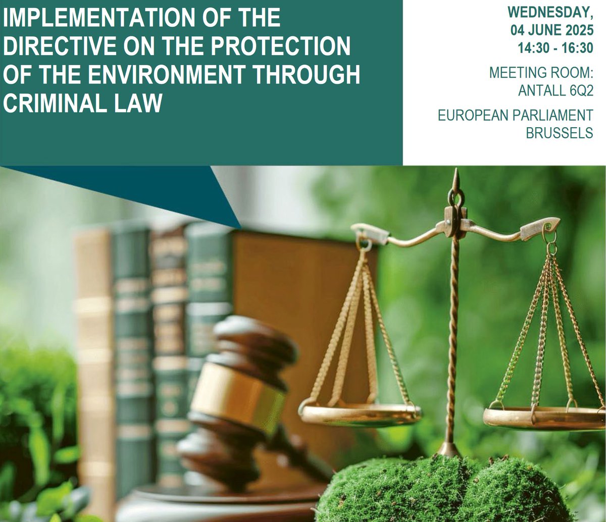 JURI Committee Press (@ep_legal) on Twitter photo Tune in to ⚖<a href="/EP_Legal/">JURI Committee Press</a> tomorrow at 14:30: Interparliamentary committee meeting on implementation of the🌱Environmental Crime Directive with representatives of national parliaments 🇧🇪@IsmaelNuinov, 🇩🇪<a href="/BenjaminLimbach/">Benjamin Limbach</a> & 🇮🇹<a href="/dario123iaia/">dario iaia</a>. 📹Follow it live👉 bit.ly/4kCjFTw Tune in to ⚖<a href="/EP_Legal/">JURI Committee Press</a> tomorrow at 14:30: Interparliamentary committee meeting on implementation of the🌱Environmental Crime Directive with representatives of national parliaments 🇧🇪@IsmaelNuinov, 🇩🇪<a href="/BenjaminLimbach/">Benjamin Limbach</a> & 🇮🇹<a href="/dario123iaia/">dario iaia</a>. 📹Follow it live👉 bit.ly/4kCjFTw