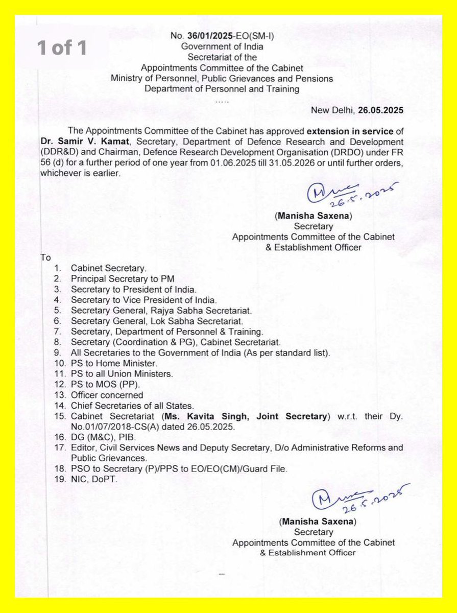 writetake's tweet photo. As expected, @DRDO_India Chief Dr Samir V Kamat receives another extension -- his second, this time for a year.
#SamirVKamat #DRDOChief
@tarmakmedia @billionbeatz @Onmanorama https://t.co/FRthAMyxF3