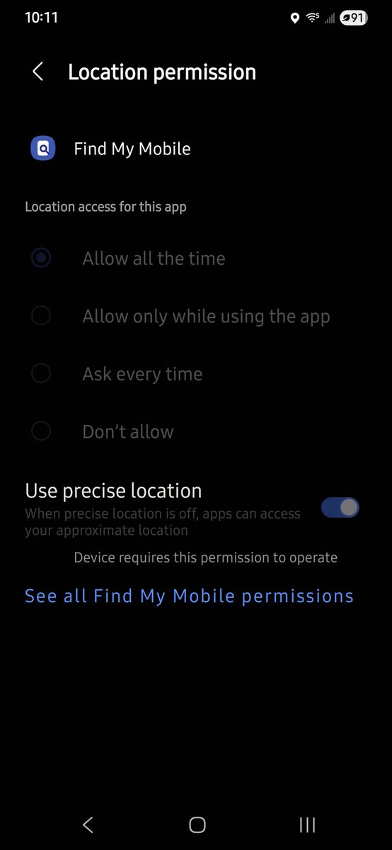 MiddleStegenga's tweet photo. @SamsungMobile why am I not able to turn off my precise location?? And why did I have to specifically search for this to be able to find it and only because someone on tiktok let me know. #samsung #security ???? https://t.co/dFgyOKMxlb