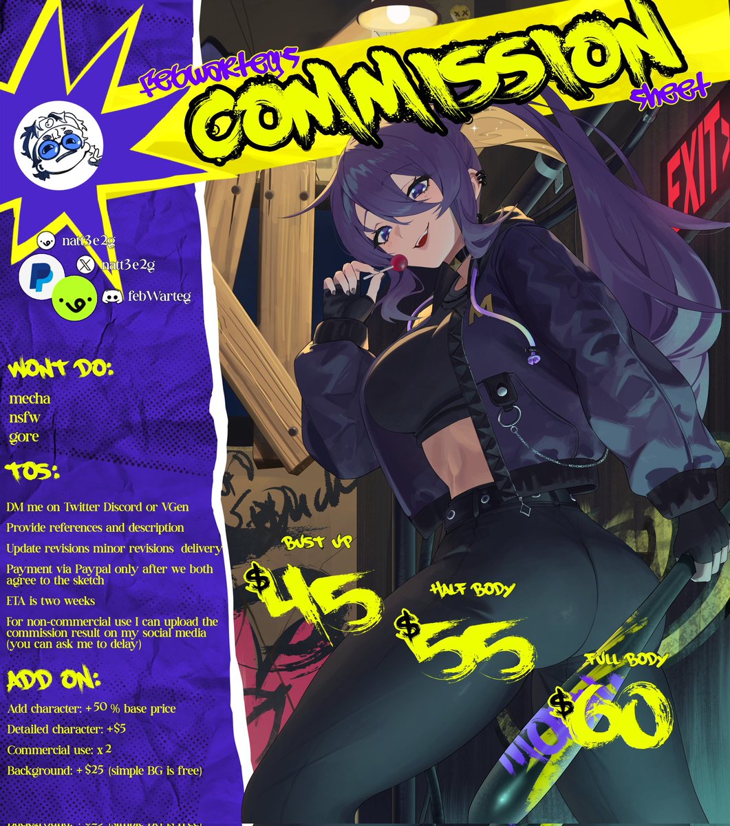 ✨[Re-X is highly appreciated]✨
Hello, my commission are open. You can DM me on Twitter, Discord or VGen.
SKEB like commission only available on VGen, link in my bio.

 Samples below 🧵

Thank you!!! 
 #commisionsheet #VGenOpen