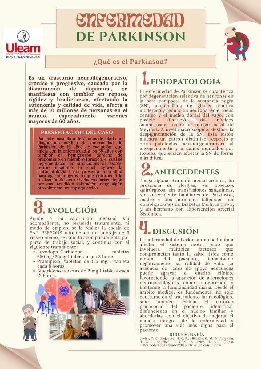 ZambranoJa1909's tweet photo. El Parkinson no define a quien lo padece, pero entenderlo nos define como sociedad. El temblor, lentitud, rigidez… El Parkinson es mucho más que eso Informarnos es el primer paso hacia la empatía. #UleamEsAcademia #UleamEnBuenasManos @Anghelo77ac  @UleamEcuador https://t.co/Pq7GCW1UYx