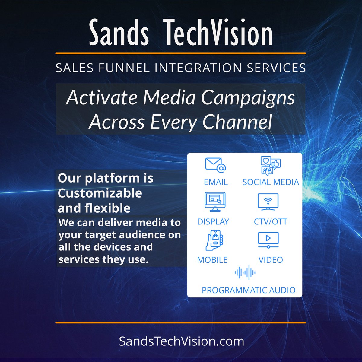 Activate Media Campaigns Across Every Channel
Learn More 👉 sandstechvision.com/learnmore/soci… 👈