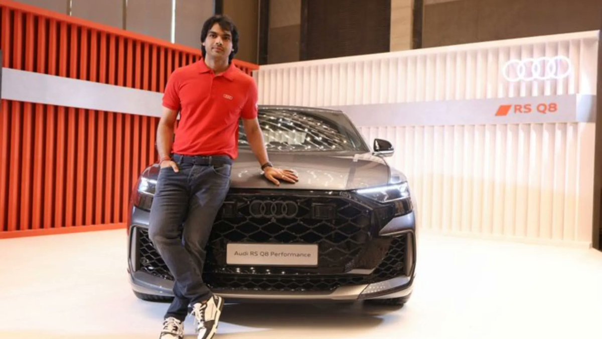 Olympic Champion Neeraj Chopra Becomes New Face Of Audi India.

See latest updates at newsx.com/sports/olympic…

#NeerajChopra #AudiIndia #BrandAmbassador #Performance #Excellence #LuxuryCars #IndianAthletes #AudiRSQ8