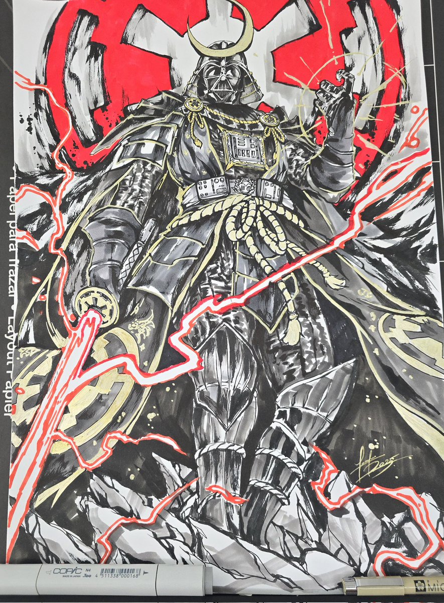 mujumonster's tweet image. Private commission - Samurai Vader

A3 brush pen, copics