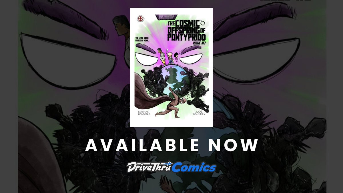 The Cosmic Offspring Of Pontypridd #2 is available now from <a href="/Markosia/">Markosia Enterprises</a> 

Get it here: tinyurl.com/823eabwp

"What if Pontypridd isn't a sleepy Welsh town but the meeting place for beings across the cosmos?"
#comics #comicbooks