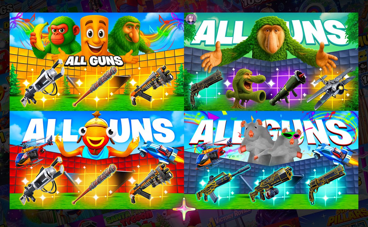 ALL GUNS Fortnite Thumbnails I made

Support is appreciated 🫶

#Fortnite #FortniteArt #UEFN