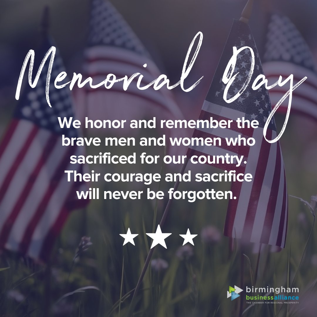 Today, we remember the brave. We honor the fallen. Their sacrifice gave us freedom, and their memory lives in our hearts. 🇺🇸  

#MemorialDay #BhmBizAlliance #BHMHasMore