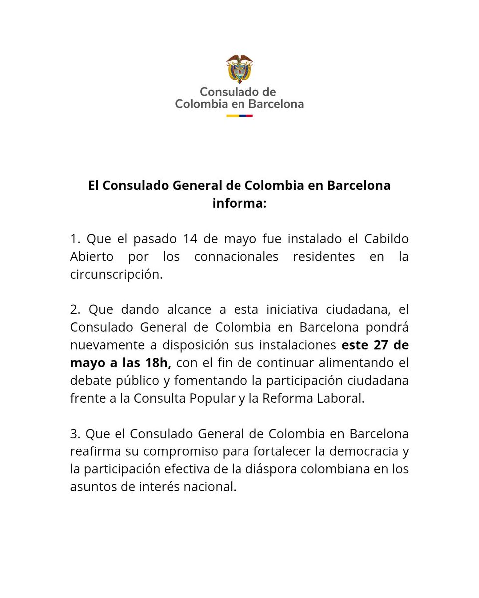 Consulado General de Colombia en Barcelona (@consuladocolbcn) on Twitter photo 