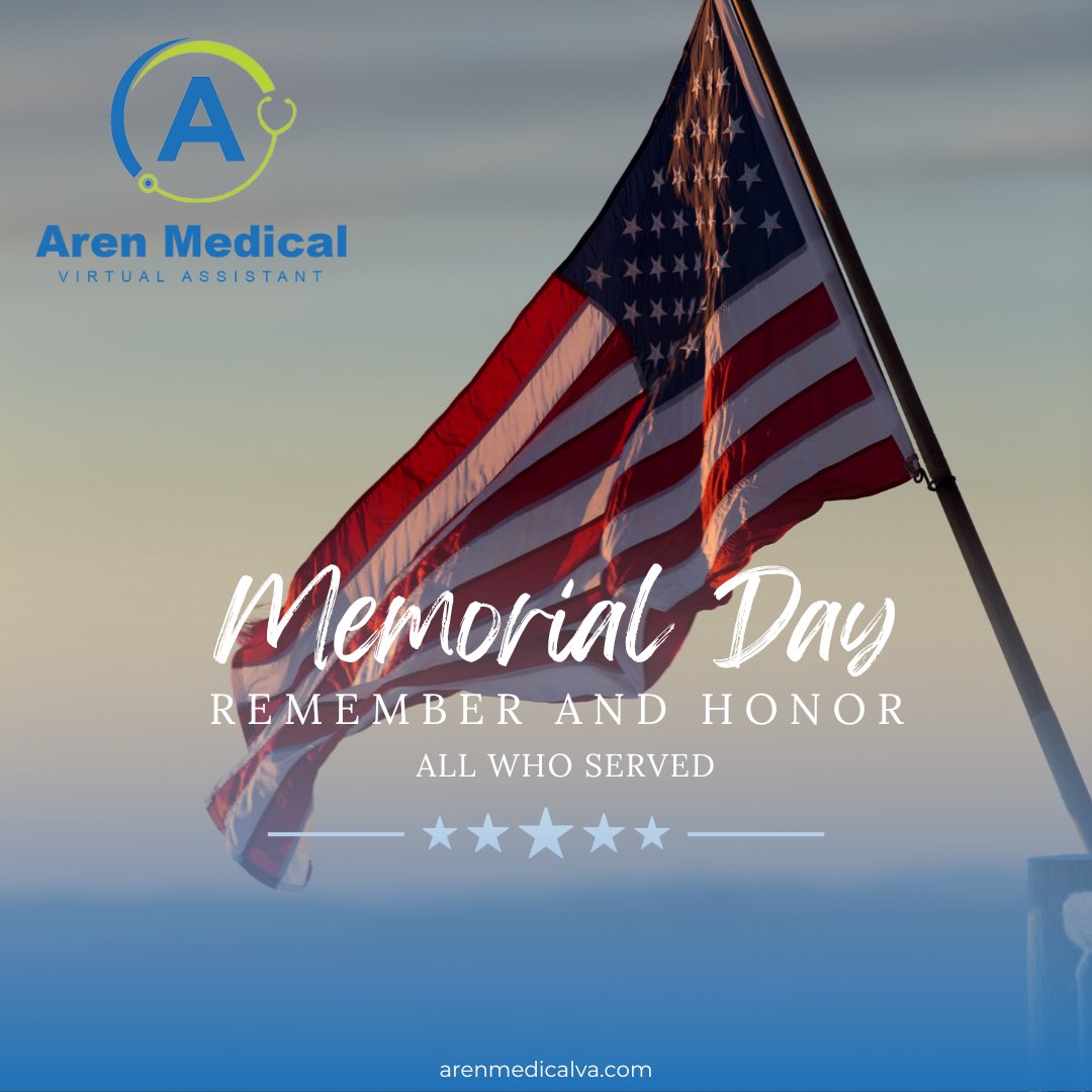 ArenMedicalVA's tweet photo. Today, we remember and honor the brave men and women who made the ultimate sacrifice for our freedom. 

📩info@arenmedicalva.com
🌐https://t.co/zovOikcrAe

#AMVA #ArenVA #ArenMedicalVirtualAssistant #ArenMedicalVA #VirtualAssistant #VA #MemorialDay #MemorialDay2025 https://t.co/xWj5kRqsck