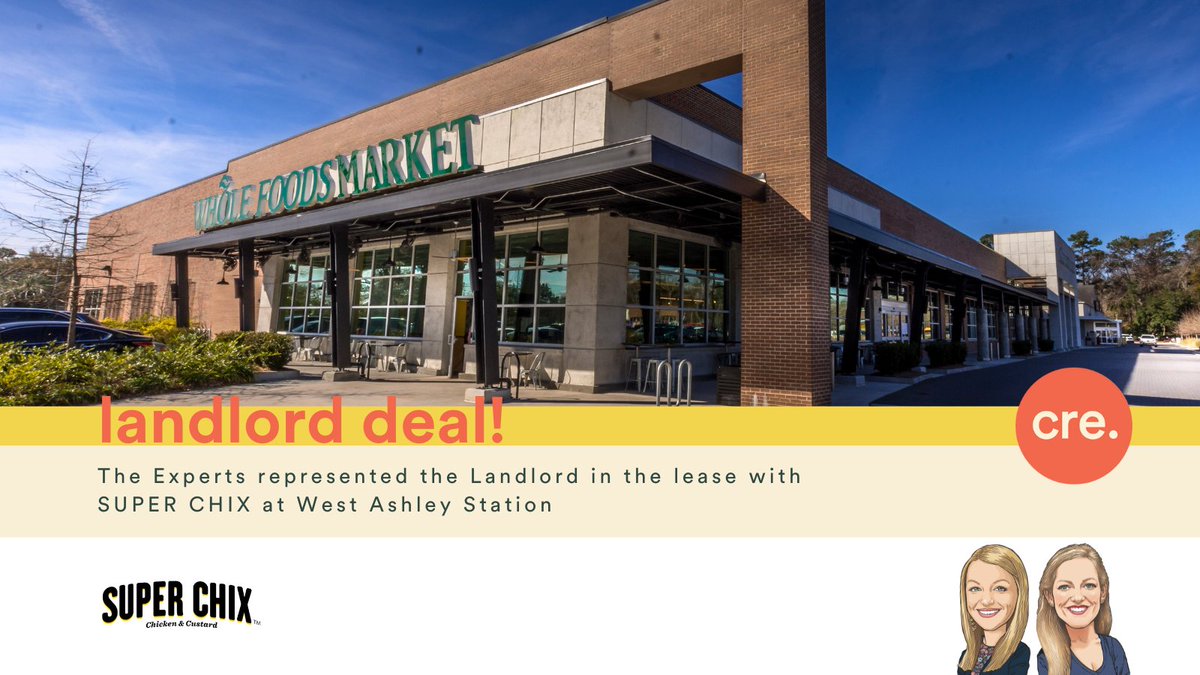 JohnOrrCCIM's tweet photo. ๐ฃ It's #DealmakerMonday! ๐ฃ
The Experts represented the Landlord in the lease with SUPER CHIX at West Ashley Station ๐ West Ashley, SC.
Only one opportunity remaining! Contact Lindsey Halter CCIM & Taylor Boyd for more information!
๐ https://t.co/g6Nf6nxfEY https://t.co/4xJex5N4dU