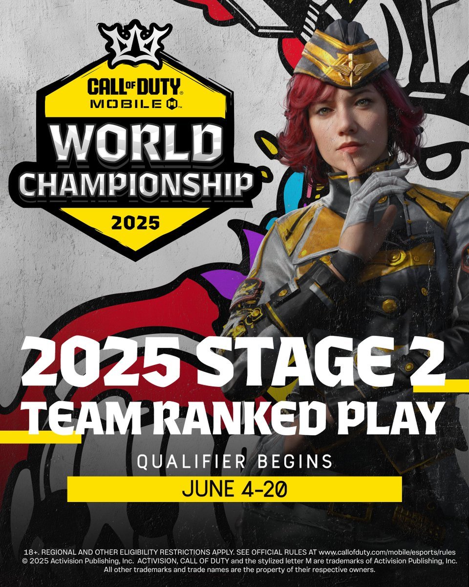 Stage 2 starts on 4th June and ends on 20th June. 

Play 30 ranked matches with your team and place Top 64 to qualify for Stage 3.

Full list of rewards ⬇️