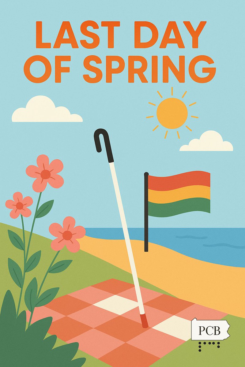 pcb_advocate's tweet image. 🌸 Last day of spring!

PCB is grateful for a season of growth, connection &amp;amp; community.

Now we’re stepping into summer with purpose—and a white cane in hand. 🦯💪

#PCBProud #LastDayOfSpring #SeasonOfGrowth #BlindAndThriving