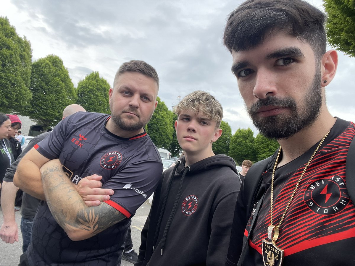 Belfast Storm (@belfaststorm) on Twitter photo Safe to say, every single one of us are tired STILL, from that cracking day down at <a href="/GamerFest_ie/">GamerFest Dublin</a> Dublin! 🥱
I managed to sneak a quick selfie with the boss and some other dude to the very left of the photo who's a big fan of us! 🥳
<a href="/BSG_Stuart/">Stuart McAllister</a> <a href="/tY1eRuk_/">TylerJ</a> Safe to say, every single one of us are tired STILL, from that cracking day down at <a href="/GamerFest_ie/">GamerFest Dublin</a> Dublin! 🥱
I managed to sneak a quick selfie with the boss and some other dude to the very left of the photo who's a big fan of us! 🥳
<a href="/BSG_Stuart/">Stuart McAllister</a> <a href="/tY1eRuk_/">TylerJ</a>
