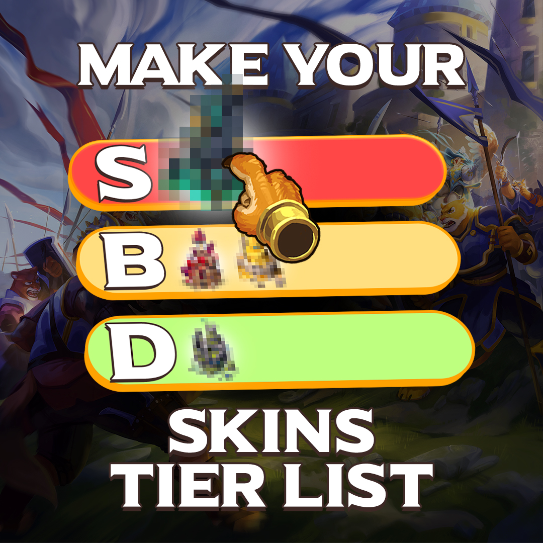 The studio seeks your verdict on our City Skins to elevate future skins! 

Tier List Maker here 👉 bit.ly/cityskinlist

1️⃣Rank each City Skin
2️⃣Snap a screenshot of your tier list
3️⃣Share it in the special channel on our Discord Server: discord.gg/million-lords

#MillionLords