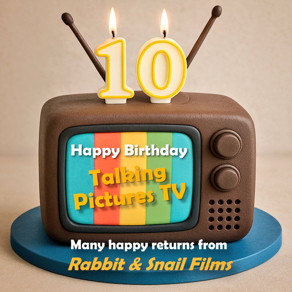Hard to believe @talkingpicstv is 10 years old today. Ten  years of classic films and telly. With Noel and Sarah at the helm, it's been a huge success. They're a wonderful team to work with. 

Many happy returns. Here's to the next 10 fabulous years.

#talkingpicturestv 
#tptv