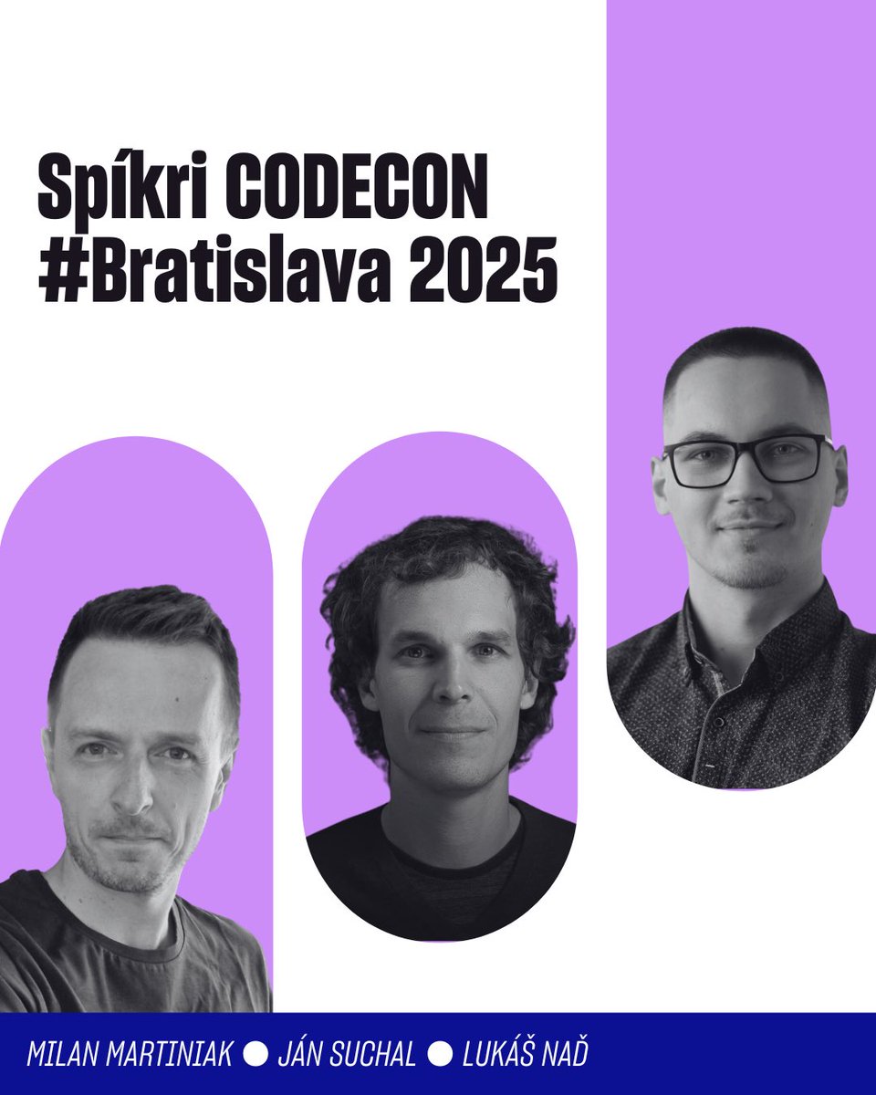 codeconSK's tweet image. 💡 Medzi spíkrami na CODECON #Bratislava nebudú chýbať ani Milan Martiniak, Ján Suchal a Lukáš Naď, ktorí sa v technológiach vyznajú ako ryba vo vode.
🚨 Ak ešte nemáš svoje miesto, poponáhľaj sa. Zostáva POSLEDNÝCH 200 lístkov. Registruj sa cez link: codecon.sk/registracia/