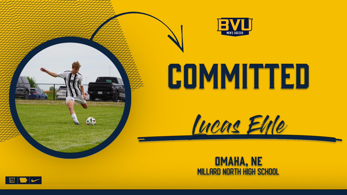 BVUMSoccer's tweet photo. Please welcome our newest Beaver men's soccer player, Lucas Ehle. Lucas comes from Millard North High school and played club with Omaha United. https://t.co/8obAighsLg