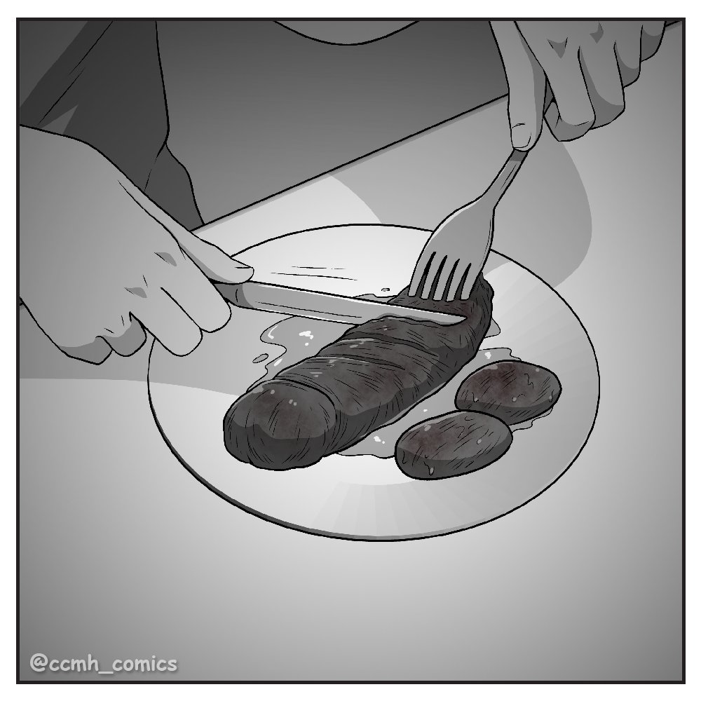 ccmh_comics's tweet image. Red Dinner (1/2) ‼️TW‼️