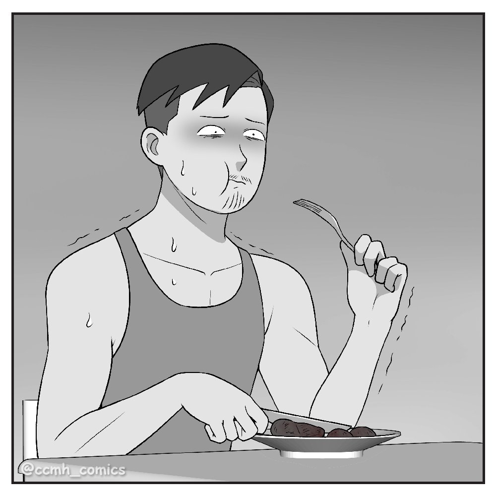 ccmh_comics's tweet image. Red Dinner (1/2) ‼️TW‼️