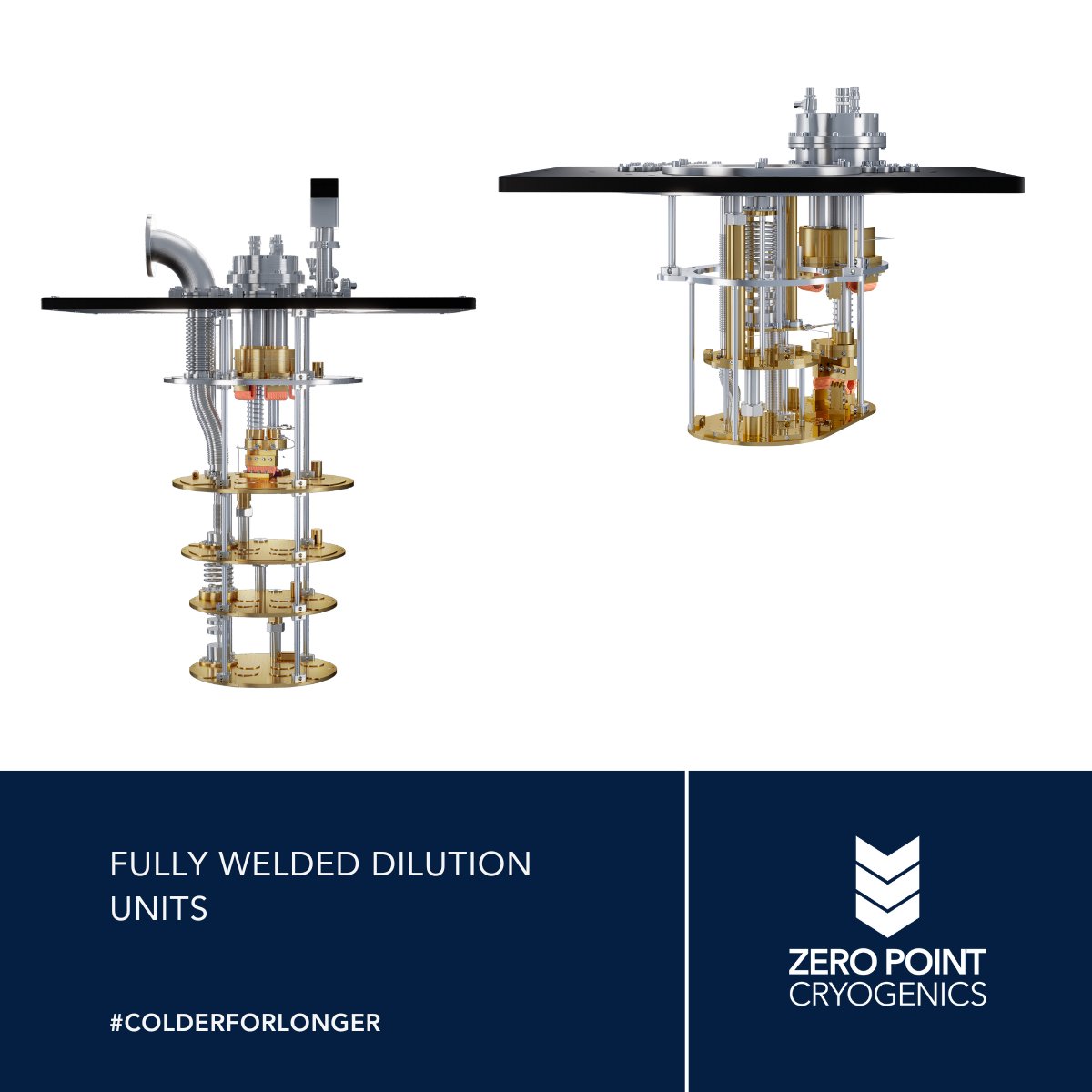 Did you know Zero Point Cryogenics' dilution refrigerators have a fully welded dilution unit? Although welding isn't strictly necessary, it is by far the most reliable way to seal dilution units and gas lines. The combination of fusing similar metals minimizes issues with