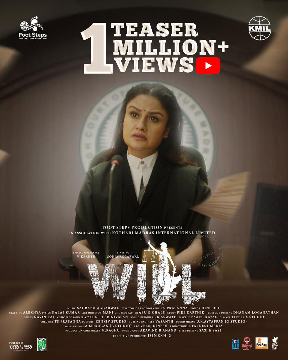 Saurabh Aggarwal (@saurabh_music22) on Twitter photo Humbled.
Nesikuthey crossed 1M views a few weeks agoβ¦ and now the trailer has done the same! π¬π₯
Congratulations to the entire team!π
<a href="/soniya_agg/">Sonia aggarwal</a>
<a href="/vikranth_offl/">Vikranth Santhosh</a>
<a href="/footsteps__off/">Foot steps production</a>
<a href="/dir_sivaraman24/">S.Sivaraman</a>
<a href="/kotharimadras/">Kothari Madras International Limited</a>
<a href="/editor_dineshg7/">Editor Dinesh G</a>
#Starnestmedia
<a href="/Pro_Velu/">Velu</a> Humbled.
Nesikuthey crossed 1M views a few weeks agoβ¦ and now the trailer has done the same! π¬π₯
Congratulations to the entire team!π
<a href="/soniya_agg/">Sonia aggarwal</a>
<a href="/vikranth_offl/">Vikranth Santhosh</a>
<a href="/footsteps__off/">Foot steps production</a>
<a href="/dir_sivaraman24/">S.Sivaraman</a>
<a href="/kotharimadras/">Kothari Madras International Limited</a>
<a href="/editor_dineshg7/">Editor Dinesh G</a>
#Starnestmedia
<a href="/Pro_Velu/">Velu</a>