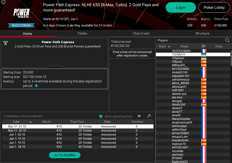 🌞¡Rumbo a Málaga con <a href="/PokerStarsSpain/">PokerStars España</a>!🌞

Sorteamos 3 entradas de 50  € para el Power Path Express del 1 de junio que tiene 100.000 € GARANTIZADOS 🎟️

Dale Like, RT, pon tu nick de Stars y menciona a 2 amigos🔥

¡Mañana anunciamos los ganadores!🥇🥇🥇