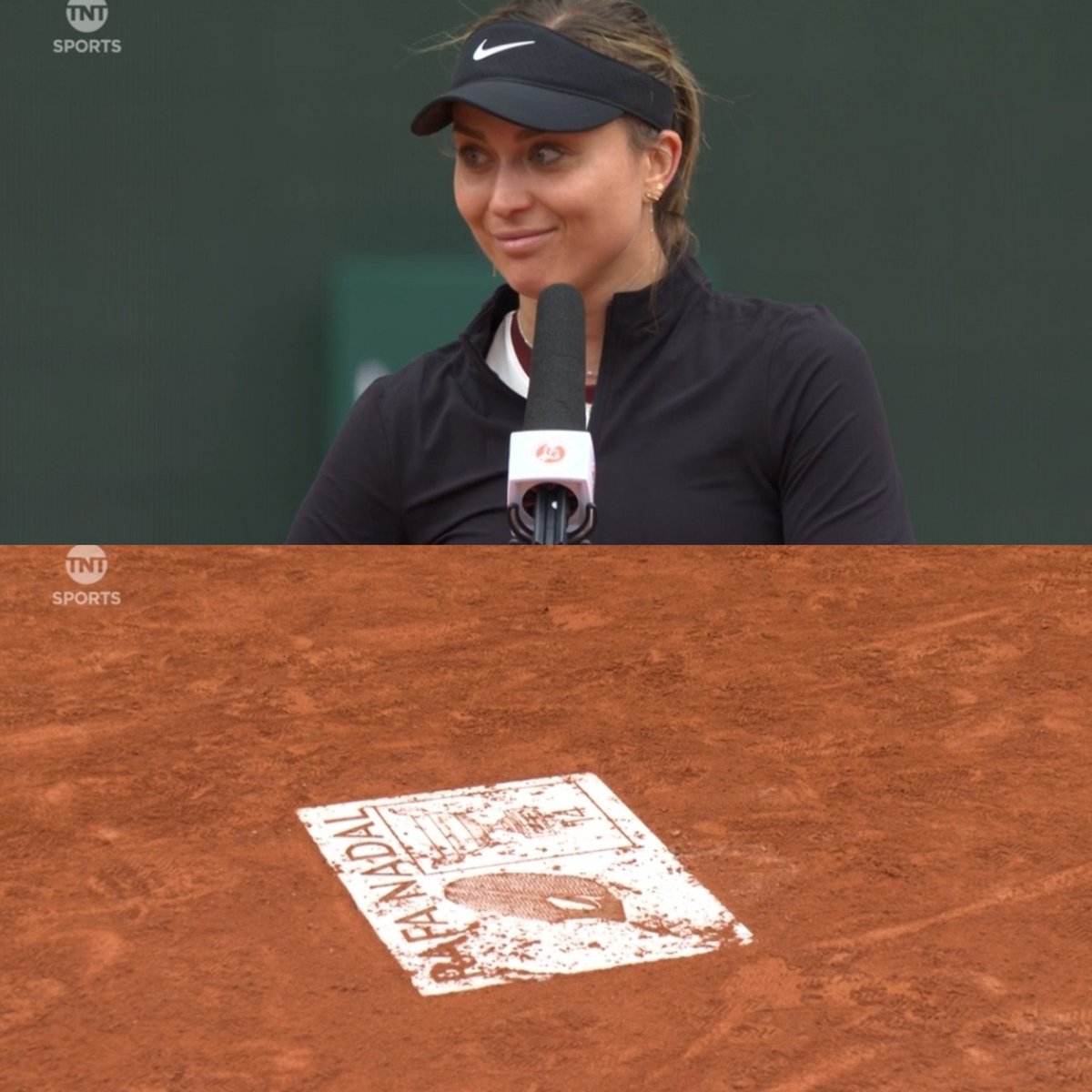 Paula Badosa after beating Naomi Osaka at Roland Garros

“I have to say that when I was 7-6 down the first thing I did was to look over there.”

*points to Rafa’s footprint*

“To get inspiration from Rafa. I’m like ‘Come on Paula, you have to fight like he was.’ Thanks Rafa. We