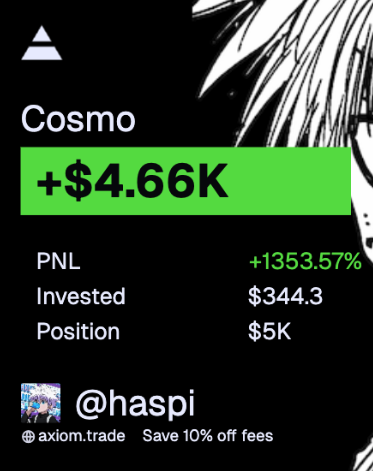 haspidox's tweet photo. +4600$ un bon début de semaine dans l'alpha

Un bon x10, merci $Cosmo pour les travaux et ça continue de send (j'ai encore un bag in)

Interagissez avec le tweet comme d'hab je prends quelques membres de + dans le groupe https://t.co/stDqPFJqMH