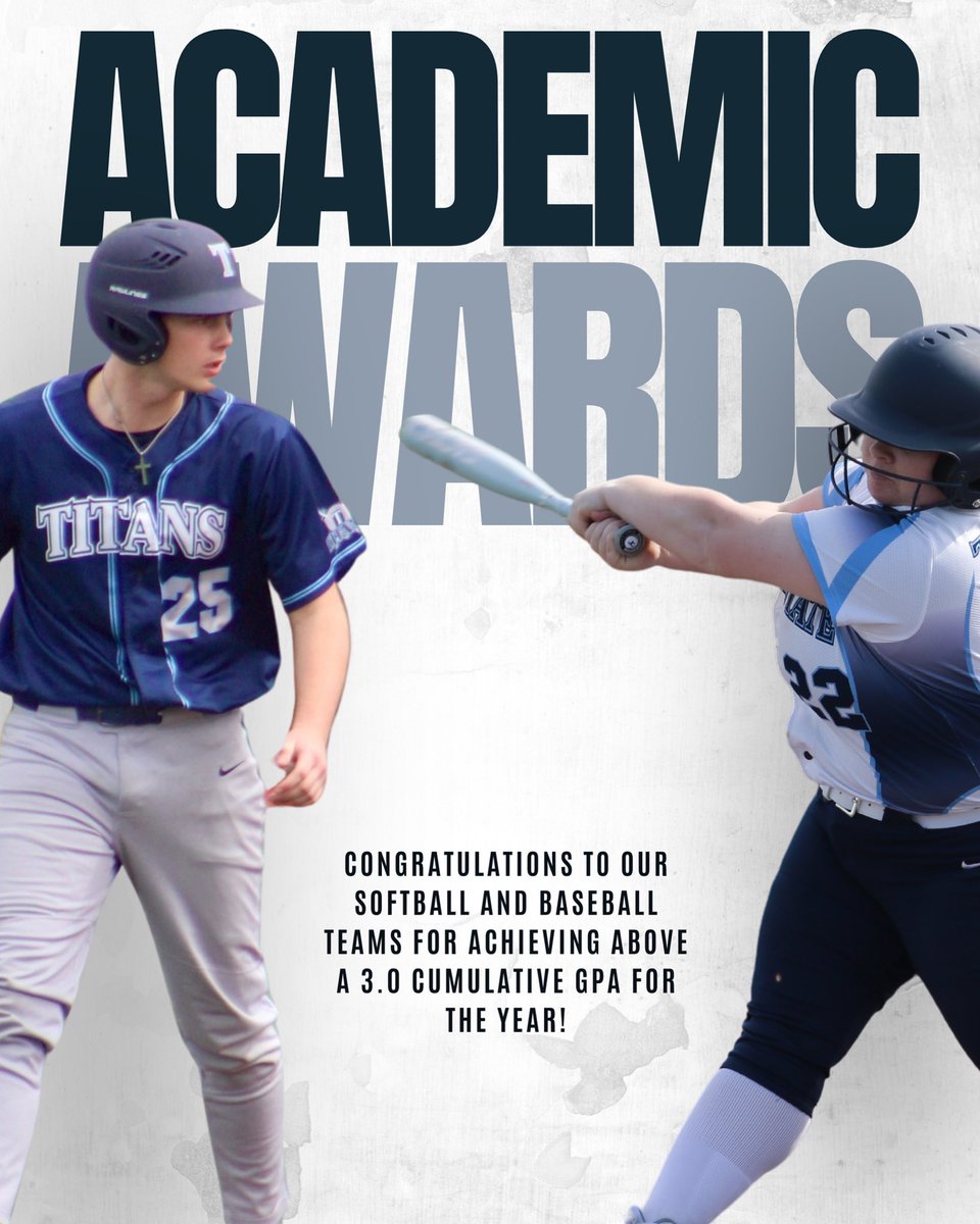 Our softball and baseball team both achieved over a 3.0 cumulative GPA this past year! 🧠