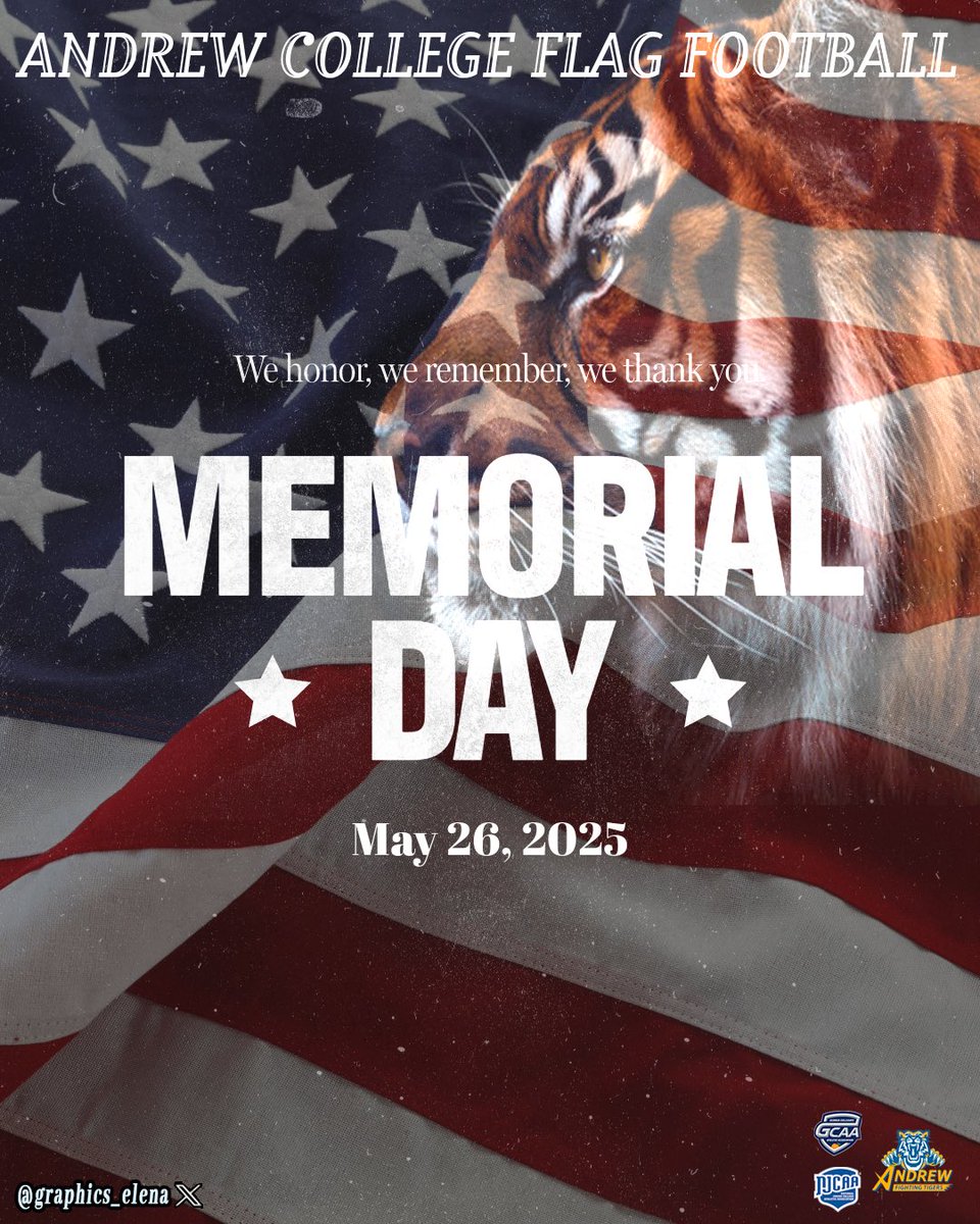 Andrew College Womenâs Flag Football (@flagandrew70725) on Twitter photo Memorial Day is a reminder that our freedom came at a cost.
Today, we give thanks to those who laid down their lives so we could live ours.
We remember. We honor. Weâre grateful. <a href="/AthleticsAndrew/">Andrew Athletics</a> #MemorialDay Memorial Day is a reminder that our freedom came at a cost.
Today, we give thanks to those who laid down their lives so we could live ours.
We remember. We honor. Weâre grateful. <a href="/AthleticsAndrew/">Andrew Athletics</a> #MemorialDay
