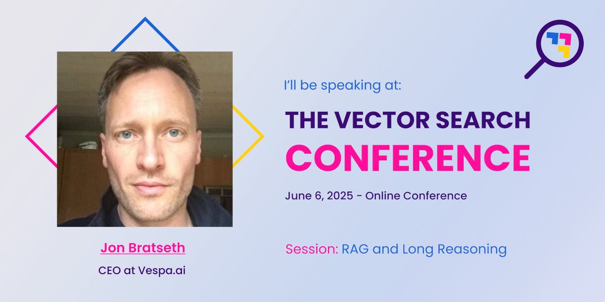 vsearchcon's tweet image. 🧠 What happens when decades of experience meet cutting-edge AI?
You get Jon Bratseth, VP Architect at @Yahoo and the mind behind @vespaengine — an open big data serving engine powering real-world AI at scale.
👨💻 At #VSCON25, Jon will take us deep into the future of…