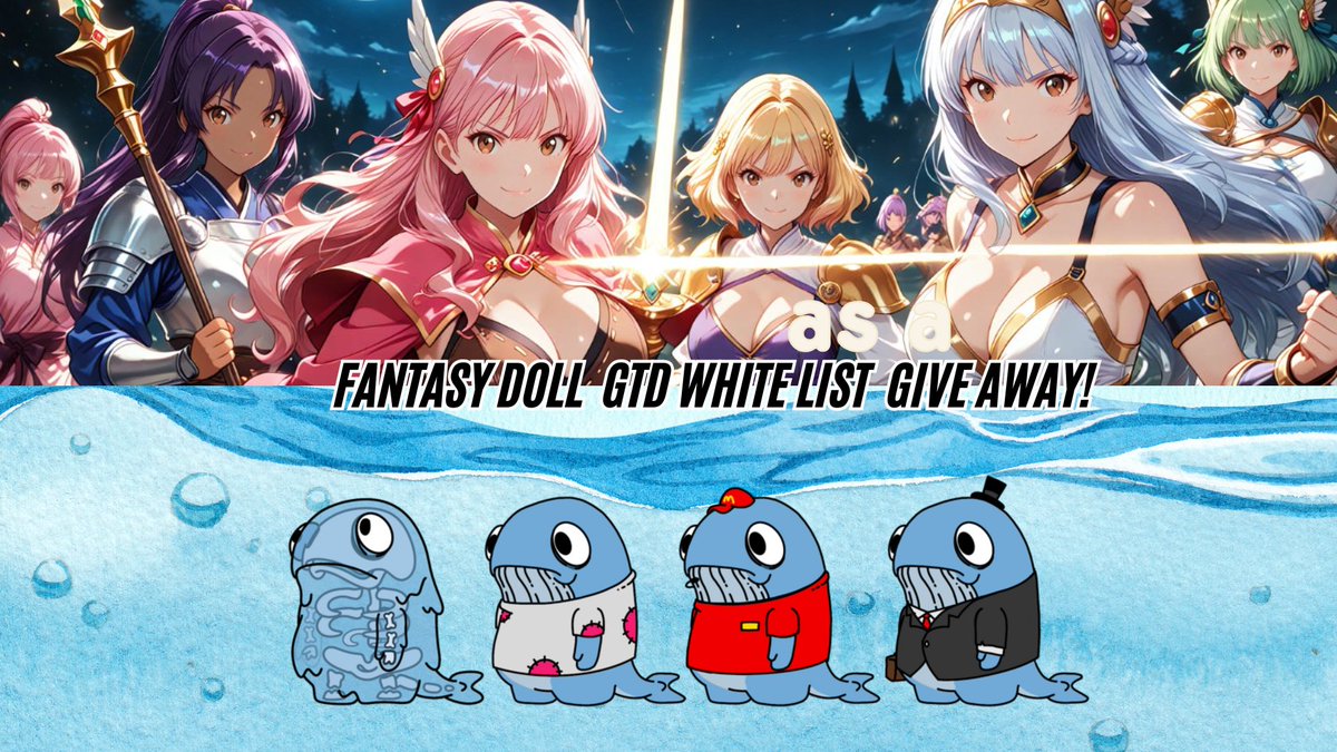 WHALE IT ( $WHALE ) (@whaleitgg) on Twitter photo 🎁 2 FANTASY DOLL GTD WL GIVEAWAY 🎁
1 GTD Whitelist = 3 Mints per wallet
How participate:
🍈Follow : <a href="/whaleitgg/">WHALE IT ( $WHALE )</a> , <a href="/DollsOnRonin/">Doll Fantasy RPG</a> , <a href="/ronencoin/">Ronen Mining Network</a> , <a href="/sinta_1521/">sinta.ron| KIND Moki| APH</a> & <a href="/investingsadhu/">codeit | Zentry Tier X</a>
🍈Like + Retweet
🍈Tag 3 friends
🍈Comment your Ronin address (no RNS)
🍈Join the Discord: 🎁 2 FANTASY DOLL GTD WL GIVEAWAY 🎁
1 GTD Whitelist = 3 Mints per wallet
How participate:
🍈Follow : <a href="/whaleitgg/">WHALE IT ( $WHALE )</a> , <a href="/DollsOnRonin/">Doll Fantasy RPG</a> , <a href="/ronencoin/">Ronen Mining Network</a> , <a href="/sinta_1521/">sinta.ron| KIND Moki| APH</a> & <a href="/investingsadhu/">codeit | Zentry Tier X</a>
🍈Like + Retweet
🍈Tag 3 friends
🍈Comment your Ronin address (no RNS)
🍈Join the Discord: