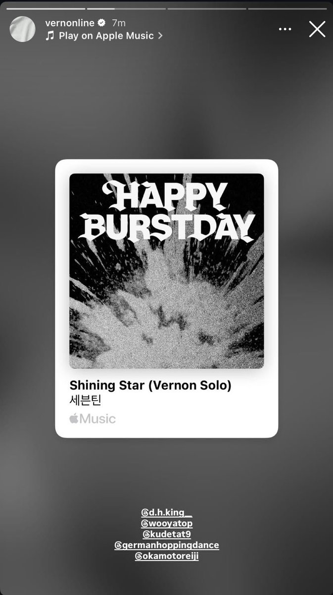 HVC_INA's tweet image. 250526 #vernonstagram IG story update

🐻‍❄️”@ d.h.king_
@ wooyatop
@ kudetat9
@ germanhoppingdance
@ okamotoreit”

🔗 music.apple.com/id/album/shini…

#VERNON #버논