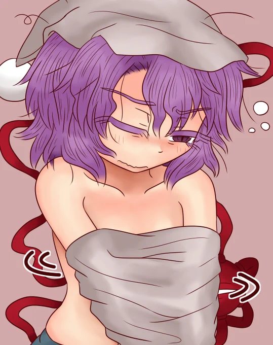 寝起きで着替え中のさとり様 