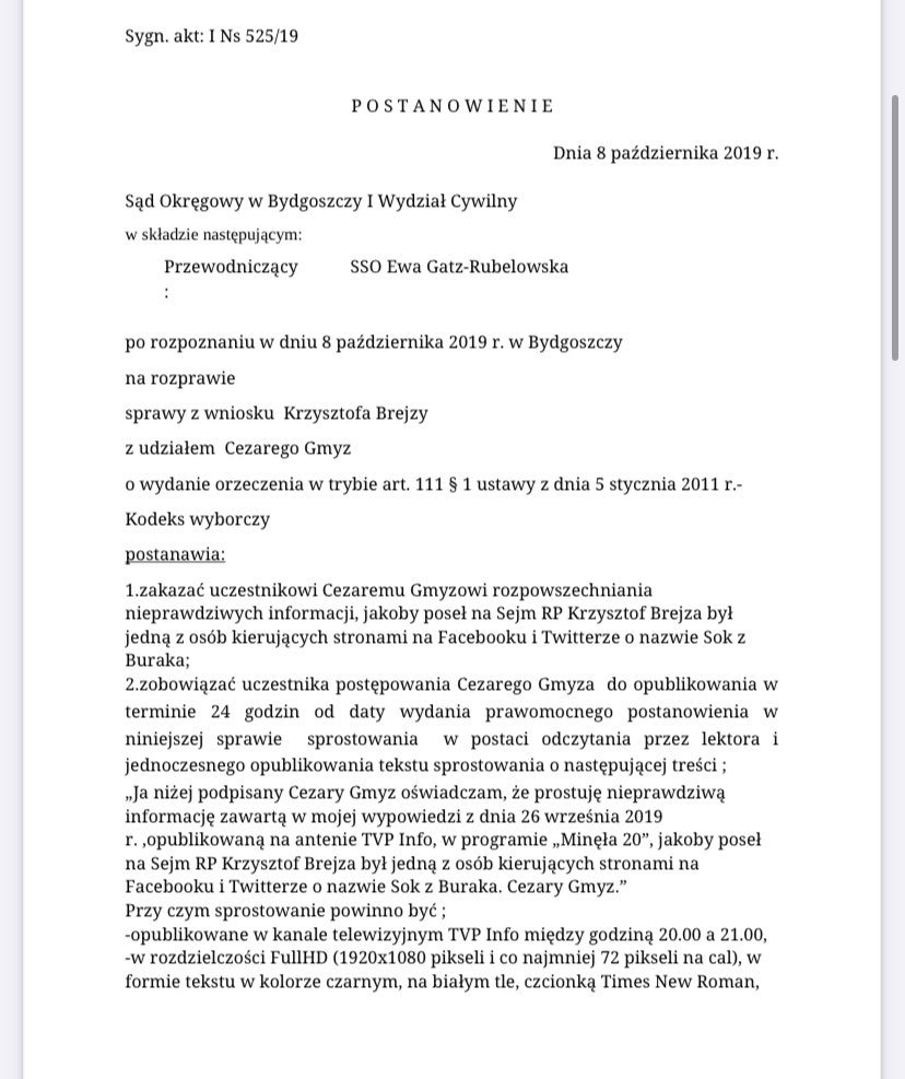 Dorota_Brejza's tweet photo. Poniżej postanowienia Sądu w wygranych przeze mnie sprawach w trybie wyborczym. Sprawa z Cezarym Gmyzem o wypowiedź w mediach, w programie telewizyjnym. 
Sprawa z b. red. nacz. Dziennika Bałtyckiego, Przemysławem Szymańczykiem. Musiałam komorniczo ściągać koszty, bo nie zapłacił https://t.co/uwVXietOae