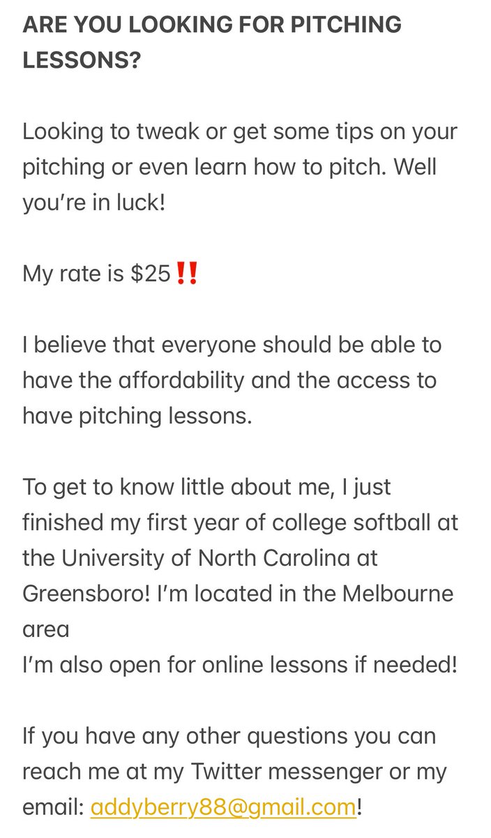 AddisynBerry's tweet image. ⬇️⬇️⬇️READ MORE BELOW⬇️⬇️⬇️

@scan1ansports @FastPitchMyLife @D1Softball