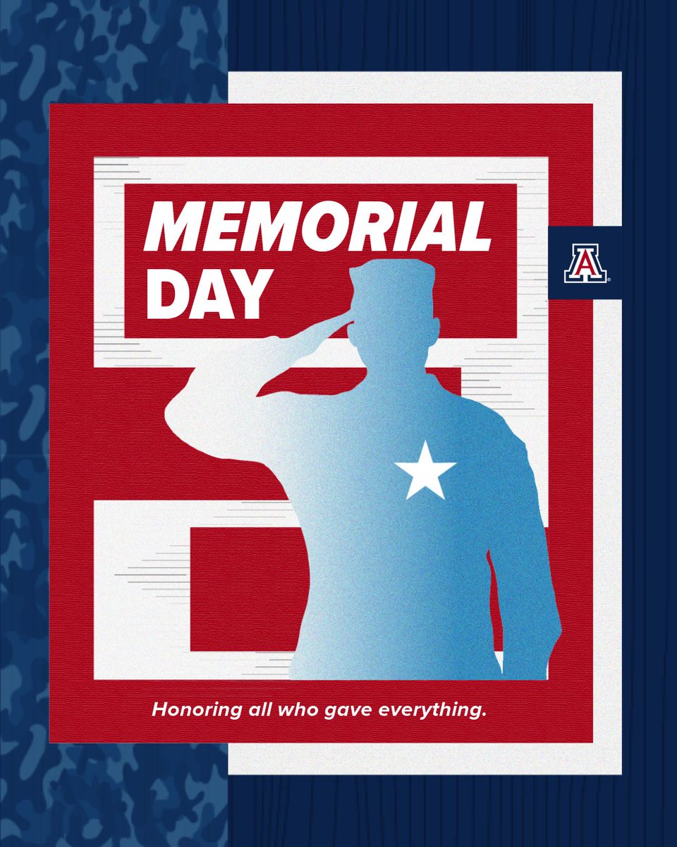 uarizona's tweet photo. Today, we honor and remember those who gave their lives in service to our country. https://t.co/aGhtxZqOHN