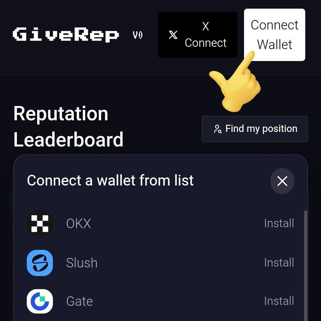GiveRep x Suigar: Wallet Connect is LIVE!
Connect now at giverep.com and start earning $REP!

Engage to Earn:
Like = 1 $REP | Comment = 2 $REP | Repost = 3 $REP

Powered by <a href="/Suigar_com/">Suigar</a> — fueling the SocialFi revolution on the Sui Network!
Your vibe = your value.