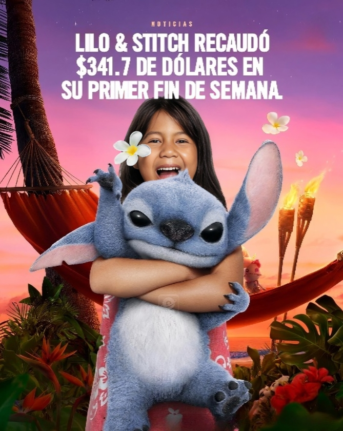 radiohitcbba's tweet photo. #ÉXITO #ROTUNDO! LILO &amp; STITCH RECAUDÓ CON $341.7 MILLONES DE DÓLARES EN LA TAQUILLA MUNDIAL, ESTE ES EL DEBUT MÁS ALTO DE TODO LO QUE VA DEL 2025.
#LiloAndStitch #liloandstitch2025 https://t.co/CXwt6m39Tj