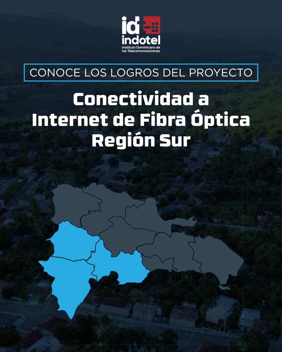 IndotelRD's tweet photo. ¡La transformación digital ya es una realidad en el Sur! 📍 📶
Desliza hacia abajo para saber más ⬇️
#TransformaciónDigital #ElSurTambiénseConecta #ConectandoElSur #INDOTELRD #ConectividadRD #AvanceDigital #InternetDeCalidad #ConectamosElPaís https://t.co/7nJYmNAJYu