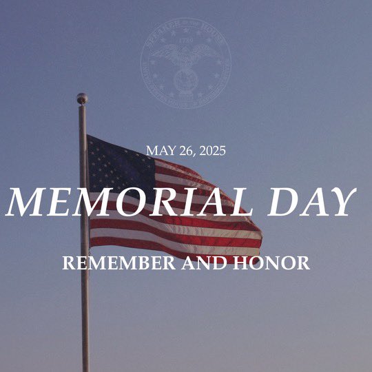 SpeakerJohnson's tweet photo. Today on Memorial Day, we honor and remember the countless service men and women who paid the ultimate price to protect our freedoms. We are grateful today and every day for their selfless sacrifice - we will be forever indebted to them for their bravery. https://t.co/E2GdPIniah