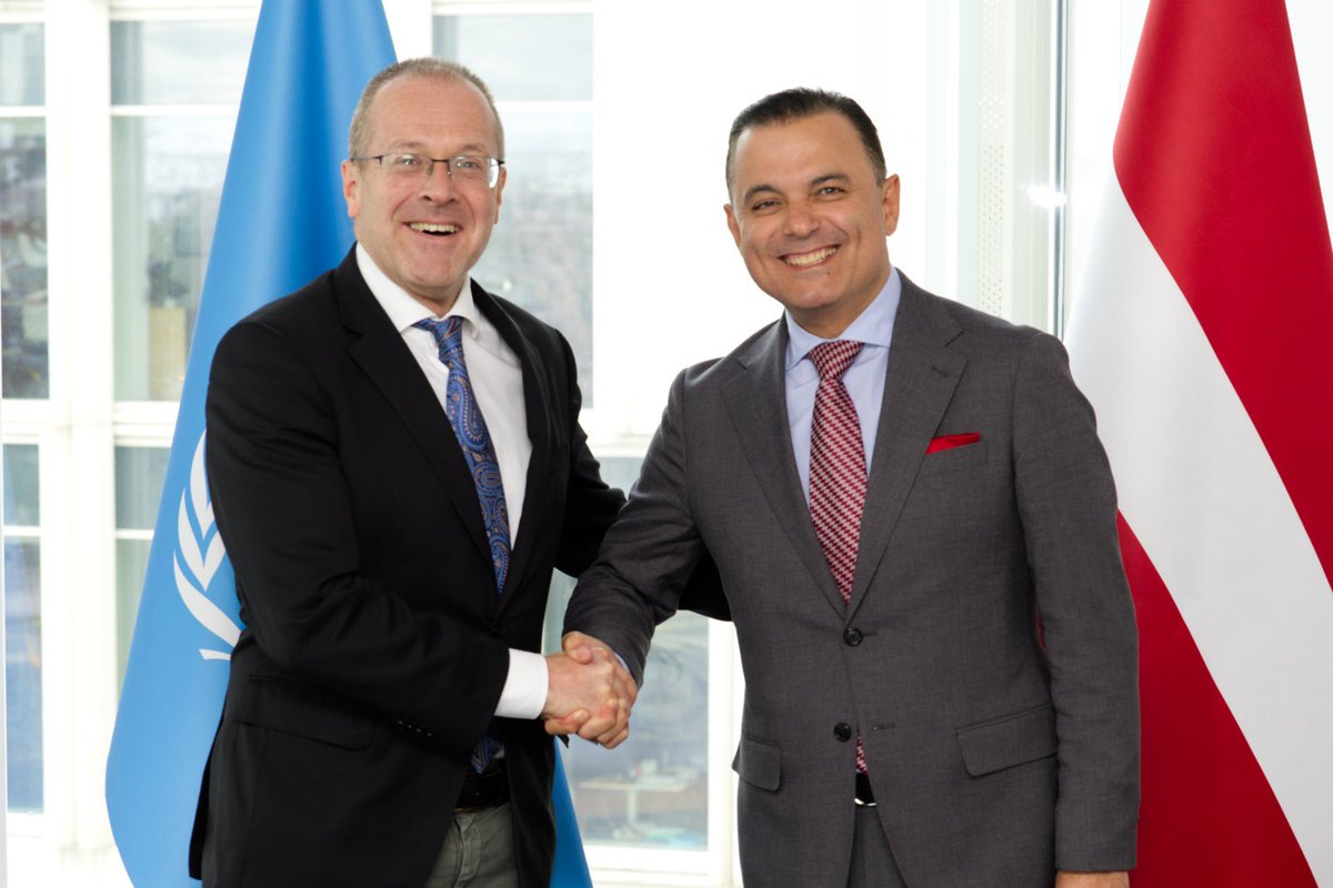 Hans Kluge (@hans_kluge) on Twitter photo Pleased to welcome 🇱🇻 Latvia’s Health Minister Hosams Abu Meri to WHO/Europe at <a href="/UNCityCPH/">UN City Copenhagen</a>.
We had a thoughtful exchange on the outcomes of #WHA78, including the adoption of the Pandemic Agreement and how to turn its commitments into real results.
We also discussed the vision Pleased to welcome 🇱🇻 Latvia’s Health Minister Hosams Abu Meri to WHO/Europe at <a href="/UNCityCPH/">UN City Copenhagen</a>.
We had a thoughtful exchange on the outcomes of #WHA78, including the adoption of the Pandemic Agreement and how to turn its commitments into real results.
We also discussed the vision
