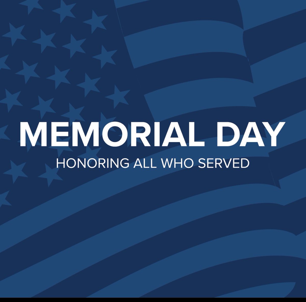 On this Memorial Day, we pause to remember and honor the brave men and women who gave their lives in service to our nation. Their sacrifice will never be forgotten.

#MemorialDay