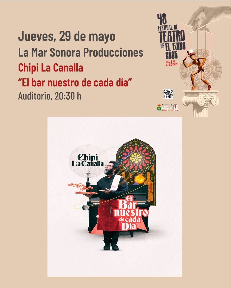 Este jueves 29 estaremos en El Ejido celebrando la vida y la obra de nuestro querido Malandro. Vivan los bares y viva el mundo con nosotros dentro.

Entradas 👇👇👇
culturaelejido.sacatuentrada.es/es/entradas/nu…
