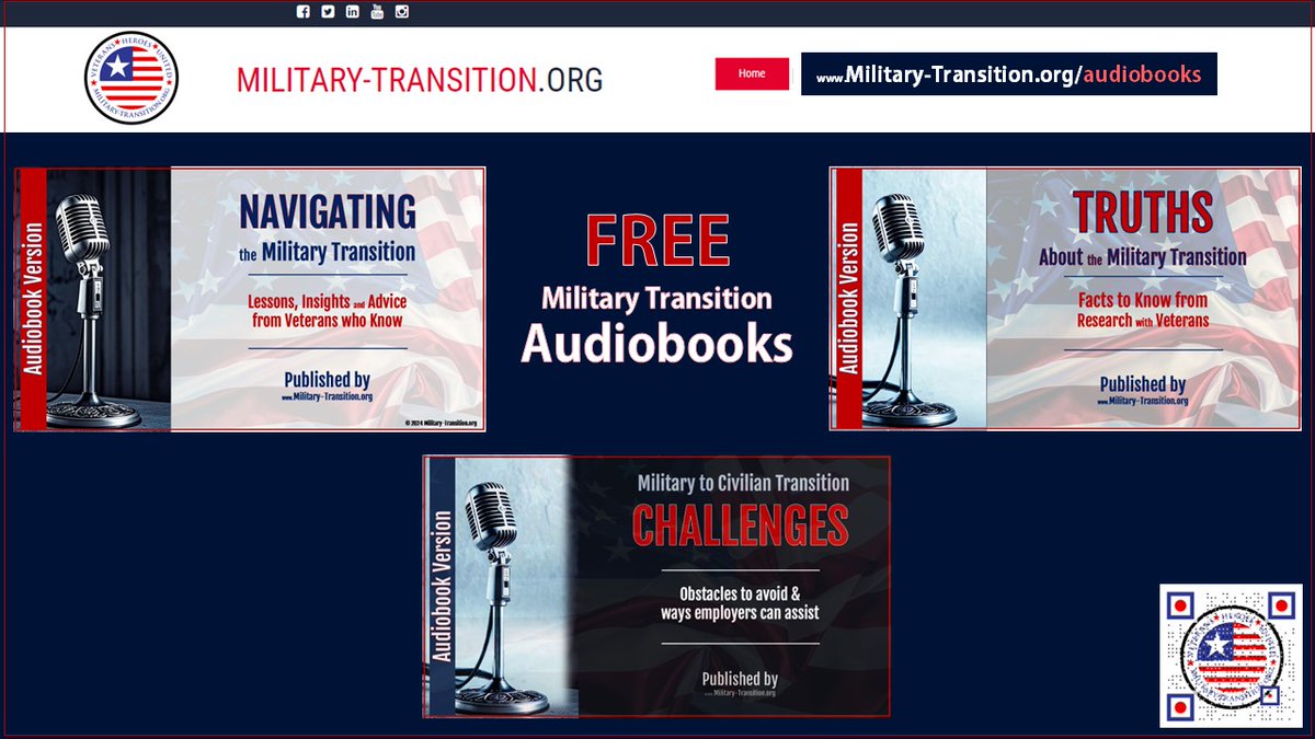 youtube.com/@military.tran……
Free Audiobooks about the #MilitaryTransition
#militarytransitionlessons #militarytransitionadvice #militarytransitionbooks #militarytransitionaudiobooks #militarytransitionebooks #militarytransitionhandbooks