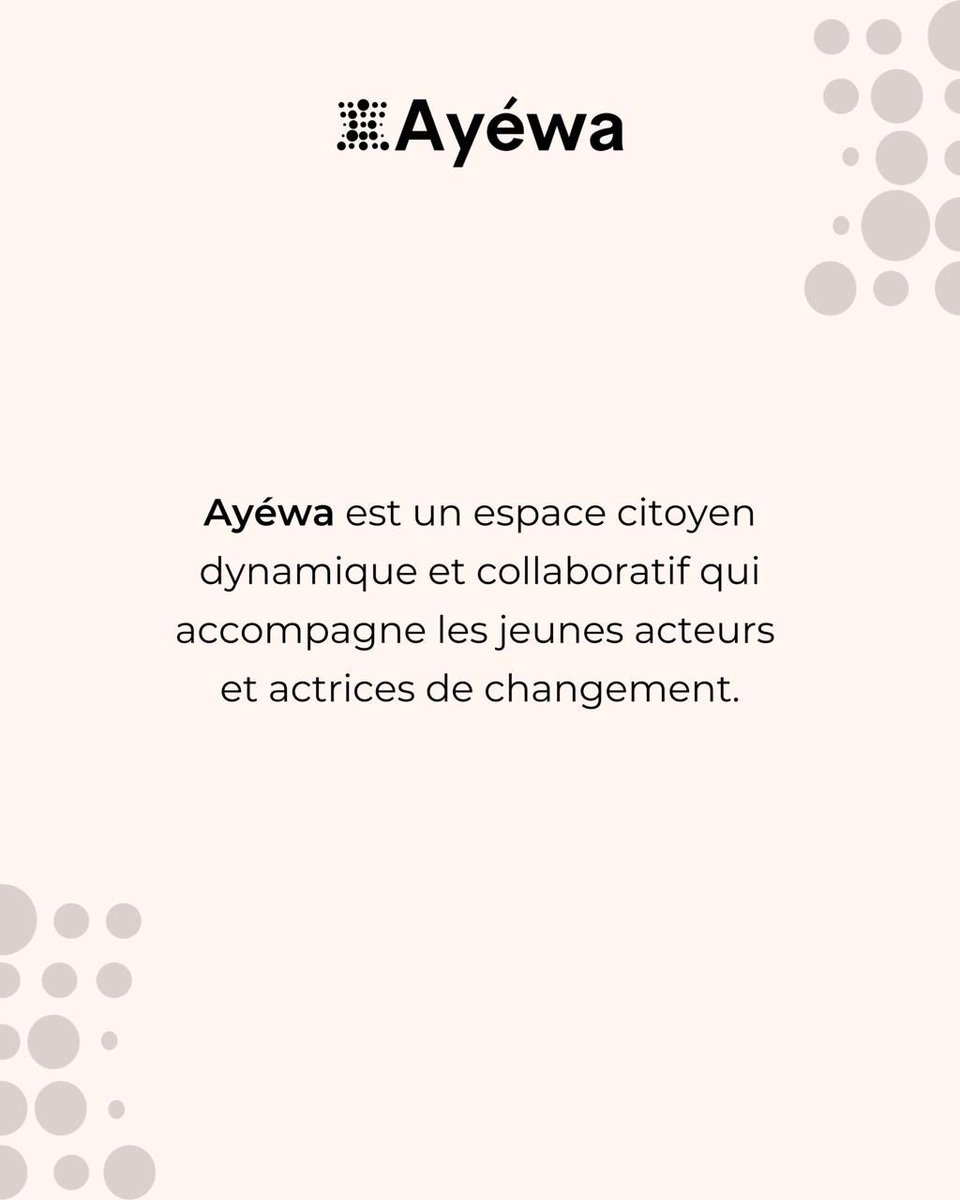 AyewaHub's tweet photo. Ayéwa, c’est un espace dynamique et collaboratif dédié à l’accompagnement des jeunes acteurs et actrices de changement au Bénin et en Afrique.

#Ayéwa

⤵️ https://t.co/qG2QAOcg3r