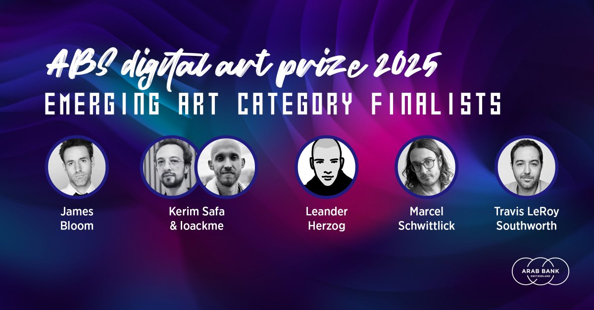 Arab Bank Switzerland (@arabbankch) on Twitter photo Today is the day! Weโre thrilled to reveal the 10 finalists of the 2025 #ABSPrize โ Emerging Artist Category. Congratulations to:
<a href="/schwittlick_/">Marcel Schwittlick</a> , <a href="/lennyjpg/">Leander Herzog</a> ,<a href="/DrawingMoving/">๐๐ฎ๐๐ช๐ป ๐๐ธ๐ฌ๐ช๐ท</a> , <a href="/crashblossom1/">James Bloom</a> , <a href="/aurecevettier/">aurรจce vettier</a> , <a href="/loackme_/">loackme</a> , <a href="/kerimsafa/">Kerim Safa</a> , <a href="/travisleroy/">Travis LeRoy Southworth</a> , <a href="/BardIonson/">๐ฑรฅ๐๐ ๐ธ๐๐๐๐๐</a> , <a href="/andreasrau_eu/">Andreas Rau</a> , Today is the day! Weโre thrilled to reveal the 10 finalists of the 2025 #ABSPrize โ Emerging Artist Category. Congratulations to:
<a href="/schwittlick_/">Marcel Schwittlick</a> , <a href="/lennyjpg/">Leander Herzog</a> ,<a href="/DrawingMoving/">๐๐ฎ๐๐ช๐ป ๐๐ธ๐ฌ๐ช๐ท</a> , <a href="/crashblossom1/">James Bloom</a> , <a href="/aurecevettier/">aurรจce vettier</a> , <a href="/loackme_/">loackme</a> , <a href="/kerimsafa/">Kerim Safa</a> , <a href="/travisleroy/">Travis LeRoy Southworth</a> , <a href="/BardIonson/">๐ฑรฅ๐๐ ๐ธ๐๐๐๐๐</a> , <a href="/andreasrau_eu/">Andreas Rau</a> ,