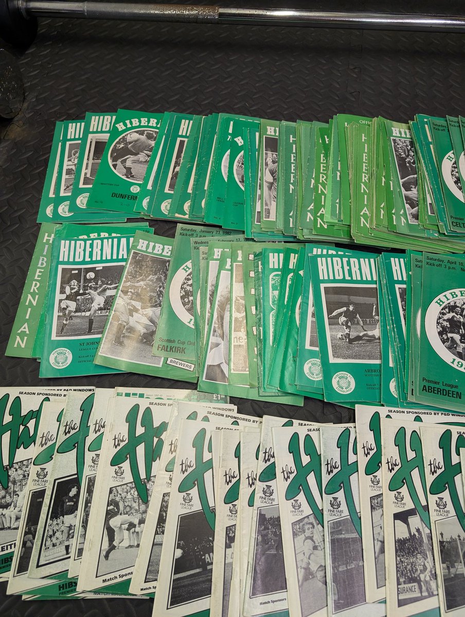 Steven (@faughnan12) on Twitter photo Hoping to get £50 for this collection of over 200 Hibs programmes from the 70s 80s and early 90s. Would require collection from Musselburgh.
If anyone is interested give me a shout 💚
#Hibernian #Hibs #GGTTH <a href="/HibernianRetro/">Hibernian Retro</a> Hoping to get £50 for this collection of over 200 Hibs programmes from the 70s 80s and early 90s. Would require collection from Musselburgh.
If anyone is interested give me a shout 💚
#Hibernian #Hibs #GGTTH <a href="/HibernianRetro/">Hibernian Retro</a>
