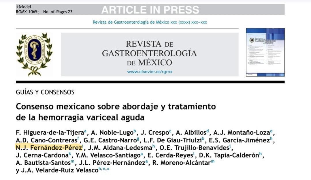 NICOLAS FERNANDEZ (@nicolasfdz_) on Twitter photo Consenso mexicano sobre abordaje y tratamiento de la hemorragia variceal aguda <a href="/gastromx/">AMG Asoc.Mex.Gastro.</a> 🩺🙌🏻🥼👇🏻
sciencedirect.com/science/articl… Consenso mexicano sobre abordaje y tratamiento de la hemorragia variceal aguda <a href="/gastromx/">AMG Asoc.Mex.Gastro.</a> 🩺🙌🏻🥼👇🏻
sciencedirect.com/science/articl…